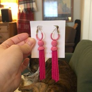 Birdy Grey Pink Beaded Earrings